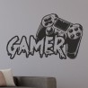 Wandaufkleber Wandtattoo Aufkleber Wand Tattoo Sticker Gamer Game Spiel Konsole Zocken Spielen Game Over Eat Sleep Repeat Level