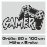Wandaufkleber Wandtattoo Aufkleber Wand Tattoo Sticker Gamer Game Spiel Konsole Zocken Spielen Game Over Eat Sleep Repeat Level