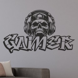 Wandaufkleber Wandtattoo Aufkleber Wand Tattoo Sticker Gamer Game Spiel Konsole Zocken Spielen Game Over Eat Sleep Repeat Level