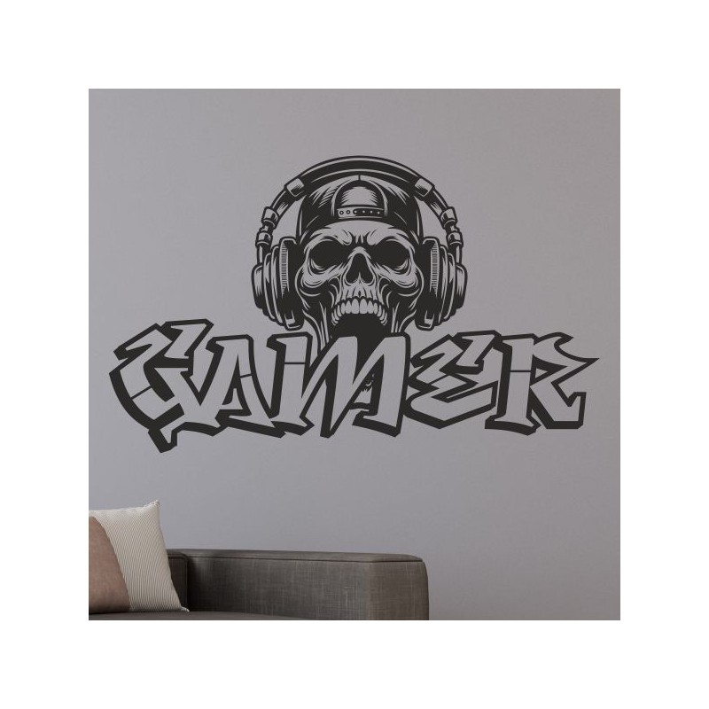 Wandaufkleber Wandtattoo Aufkleber Wand Tattoo Sticker Gamer Game Spiel Konsole Zocken Spielen Game Over Eat Sleep Repeat Level
