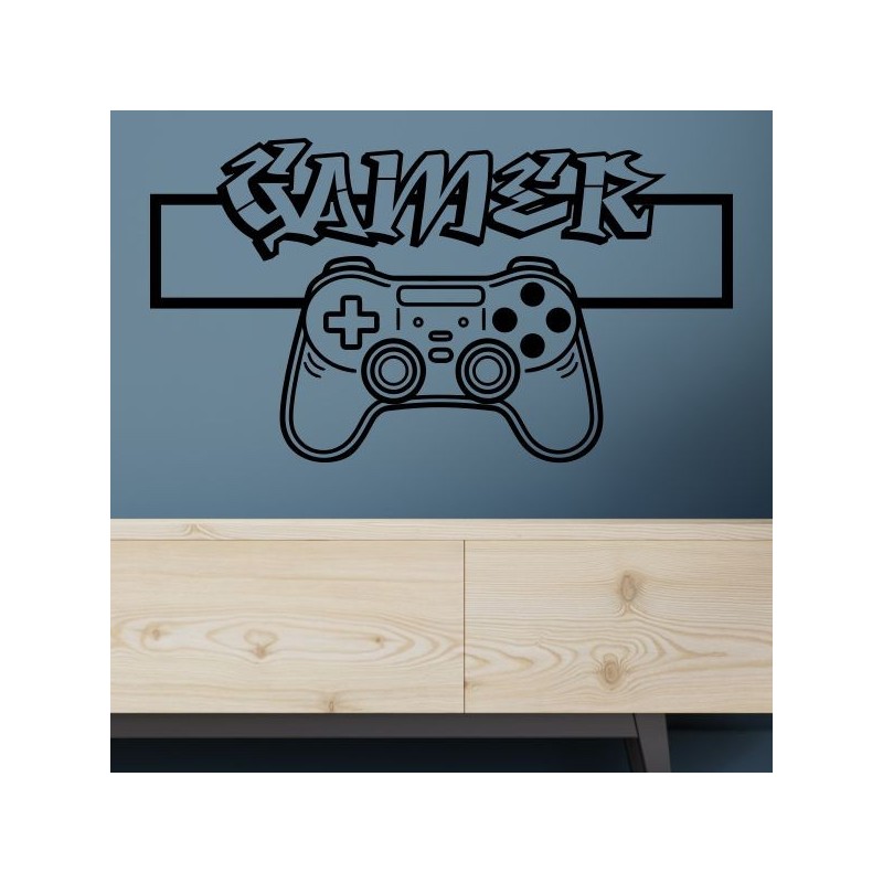 Wandaufkleber Wandtattoo Aufkleber Wand Tattoo Sticker Gamer Game Spiel Konsole Zocken Spielen Game Over Eat Sleep Repeat Level