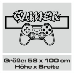 Wandaufkleber Wandtattoo Aufkleber Wand Tattoo Sticker Gamer Game Spiel Konsole Zocken Spielen Game Over Eat Sleep Repeat Level