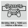 Wandaufkleber Wandtattoo Aufkleber Wand Tattoo Sticker Gamer Game Spiel Konsole Zocken Spielen Game Over Eat Sleep Repeat Level