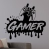 Wandaufkleber Wandtattoo Aufkleber Wand Tattoo Sticker Gamer Game Spiel Konsole Zocken Spielen Game Over Eat Sleep Repeat Level