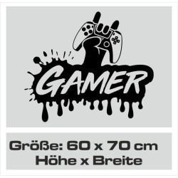 Wandaufkleber Wandtattoo Aufkleber Wand Tattoo Sticker Gamer Game Spiel Konsole Zocken Spielen Game Over Eat Sleep Repeat Level