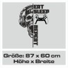 Wandaufkleber Wandtattoo Aufkleber Wand Tattoo Sticker Gamer Game Spiel Konsole Zocken Spielen Game Over Eat Sleep Repeat Level