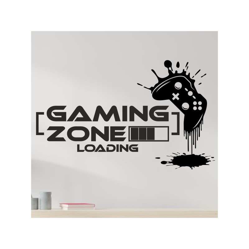 Wandaufkleber Wandtattoo Aufkleber Wand Tattoo Sticker Gamer Game Spiel Konsole Zocken Spielen Game Over Eat Sleep Repeat Level