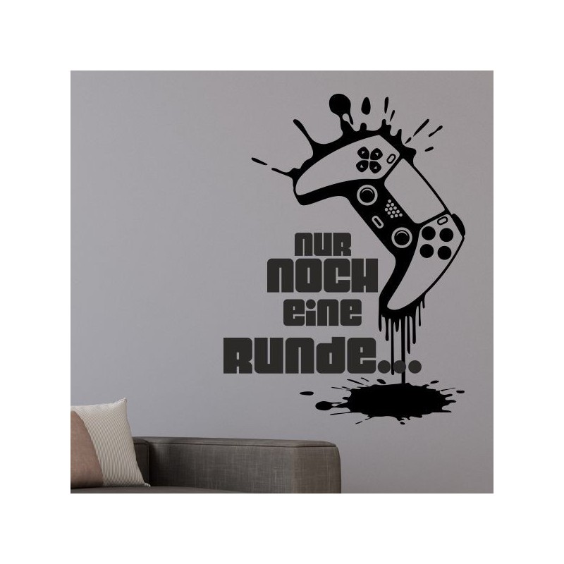 Wandaufkleber Wandtattoo Aufkleber Wand Tattoo Sticker Gamer Game Spiel Konsole Zocken Spielen Game Over Eat Sleep Repeat Level