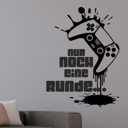 Wandaufkleber Wandtattoo Aufkleber Wand Tattoo Sticker Gamer Game Spiel Konsole Zocken Spielen Game Over Eat Sleep Repeat Level