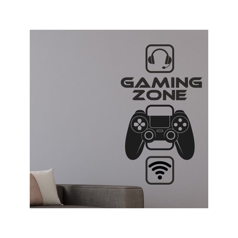 Wandaufkleber Wandtattoo Aufkleber Wand Tattoo Sticker Gamer Game Spiel Konsole Zocken Spielen Game Over Eat Sleep Repeat Level