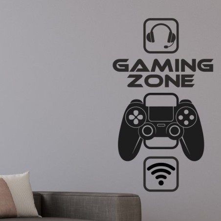 Wandaufkleber Wandtattoo Aufkleber Wand Tattoo Sticker Gamer Game Spiel Konsole Zocken Spielen Game Over Eat Sleep Repeat Level