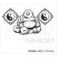 Wandaufkleber Buddha Buddhist  Meditation Indien Mönch Yin Yang Einklang  Aufkleber Wandtattoo Wandsticker