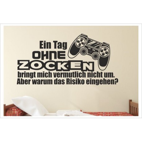 Game Gamer Spruch Zocken Konsole Spielen PS Kontroller Video Games Wandtattoo Wandaufkleber