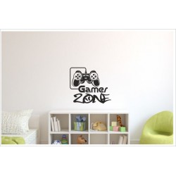 Game + Name Gamer Zocken Konsole Spielen PS Kontroller Video Games Wandtattoo Wandaufkleber