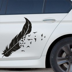 Aufkleber SET Auto Car Tattoo Style Seiten Tribal Dekor Pferd Gecko Power Blumen Ranke Fee Hexe Blumen Blüten Gecko Farbe Decal