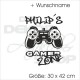 Game + Name Gamer Zocken Konsole Spielen PS Kontroller Video Games Wandtattoo Wandaufkleber