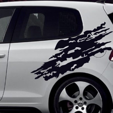 Aufkleber SET Auto Car Tattoo Style Seiten Tribal Dekor Pferd Gecko Power Blumen Ranke Fee Hexe Blumen Blüten Gecko Farbe Decal