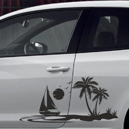 Aufkleber SET Auto Car Tattoo Style Seiten Tribal Dekor Pferd Gecko Power Blumen Ranke Fee Hexe Blumen Blüten Gecko Farbe Decal