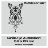 Aufkleber SET Auto Car Tattoo Style Seiten Tribal Dekor Pferd Gecko Power Blumen Ranke Fee Hexe Blumen Blüten Gecko Farbe Decal