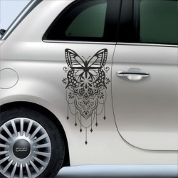 Aufkleber SET Auto Car Tattoo Style Seiten Tribal Dekor Pferd Gecko Power Blumen Ranke Fee Hexe Blumen Blüten Gecko Farbe Decal