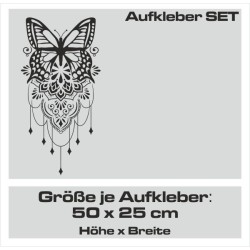 Aufkleber SET Auto Car Tattoo Style Seiten Tribal Dekor Pferd Gecko Power Blumen Ranke Fee Hexe Blumen Blüten Gecko Farbe Decal