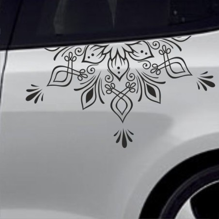 Aufkleber SET Auto Car Tattoo Style Seiten Tribal Dekor Pferd Gecko Power Blumen Ranke Fee Hexe Blumen Blüten Gecko Farbe Decal