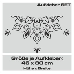 Aufkleber SET Auto Car Tattoo Style Seiten Tribal Dekor Pferd Gecko Power Blumen Ranke Fee Hexe Blumen Blüten Gecko Farbe Decal
