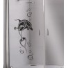 Aufkleber Glas Dekor Fenster Dusche Duschkabine Glas Tür Glastür Schaufenster Beschriftung Spa Wellness Meer Delphin Rose Wasser