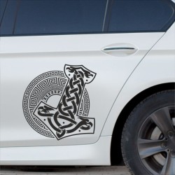 Aufkleber SET Auto Car Tattoo Style Seiten Tribal Dekor Pferd Gecko Power Blumen Ranke Fee Hexe Blumen Blüten Gecko Farbe Decal