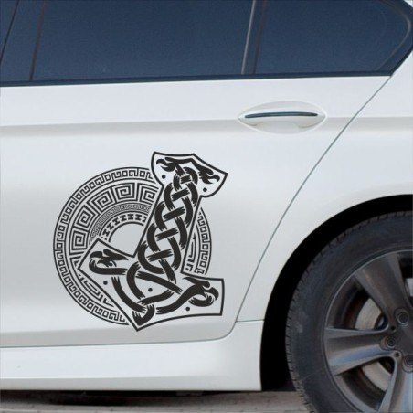 Aufkleber SET Auto Car Tattoo Style Seiten Tribal Dekor Pferd Gecko Power Blumen Ranke Fee Hexe Blumen Blüten Gecko Farbe Decal