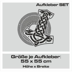 Aufkleber SET Auto Car Tattoo Style Seiten Tribal Dekor Pferd Gecko Power Blumen Ranke Fee Hexe Blumen Blüten Gecko Farbe Decal