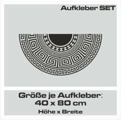 Aufkleber SET Auto Car Tattoo Style Seiten Tribal Dekor Pferd Gecko Power Blumen Ranke Fee Hexe Blumen Blüten Gecko Farbe Decal