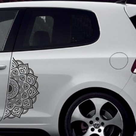 Aufkleber SET Auto Car Tattoo Style Seiten Tribal Dekor Pferd Gecko Power Blumen Ranke Fee Hexe Blumen Blüten Gecko Farbe Decal