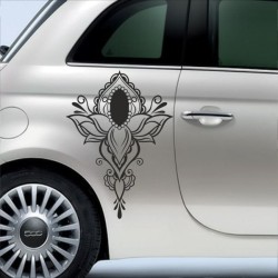 Aufkleber SET Auto Car Tattoo Style Seiten Tribal Dekor Pferd Gecko Power Blumen Ranke Fee Hexe Blumen Blüten Gecko Farbe Decal