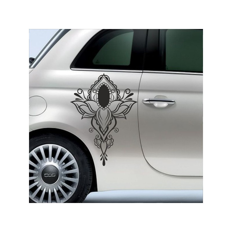 Aufkleber SET Auto Car Tattoo Style Seiten Tribal Dekor Pferd Gecko Power Blumen Ranke Fee Hexe Blumen Blüten Gecko Farbe Decal