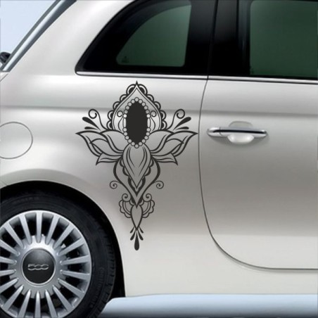 Aufkleber SET Auto Car Tattoo Style Seiten Tribal Dekor Pferd Gecko Power Blumen Ranke Fee Hexe Blumen Blüten Gecko Farbe Decal