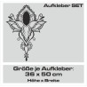 Aufkleber SET Auto Car Tattoo Style Seiten Tribal Dekor Pferd Gecko Power Blumen Ranke Fee Hexe Blumen Blüten Gecko Farbe Decal