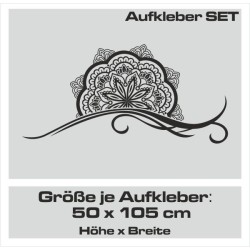 Aufkleber SET Auto Car Tattoo Style Seiten Tribal Dekor Pferd Gecko Power Blumen Ranke Fee Hexe Blumen Blüten Gecko Farbe Decal