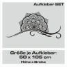 Aufkleber SET Auto Car Tattoo Style Seiten Tribal Dekor Pferd Gecko Power Blumen Ranke Fee Hexe Blumen Blüten Gecko Farbe Decal