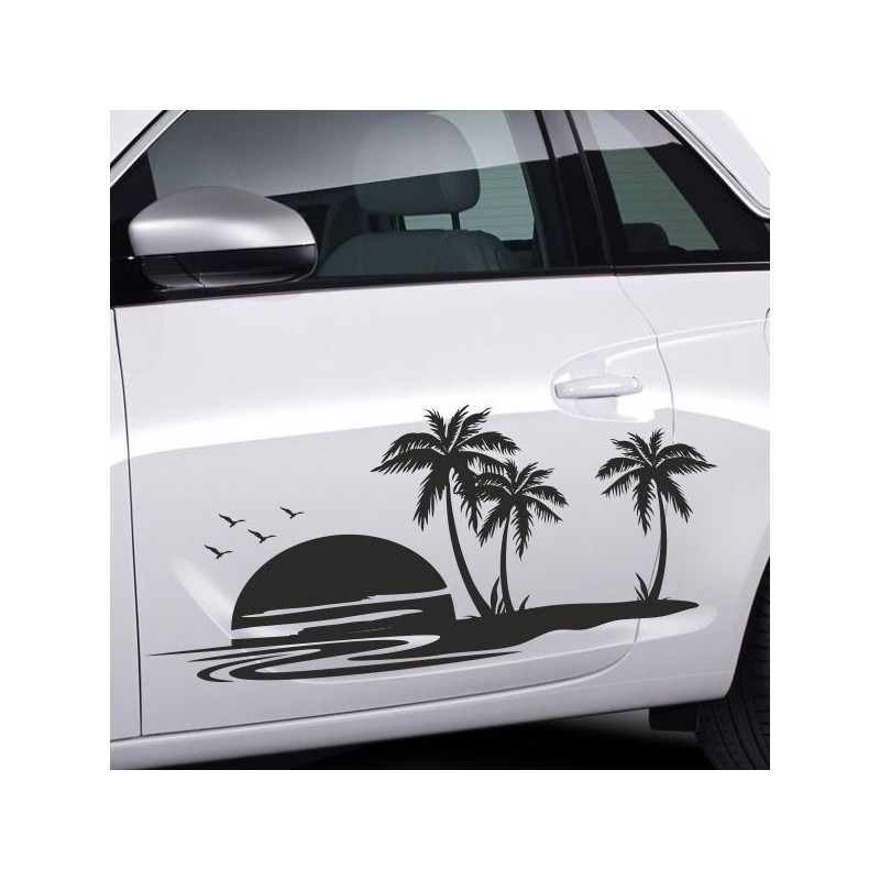 Aufkleber SET Auto Car Tattoo Style Seiten Tribal Dekor Pferd Gecko Power Blumen Ranke Fee Hexe Blumen Blüten Gecko Farbe Decal