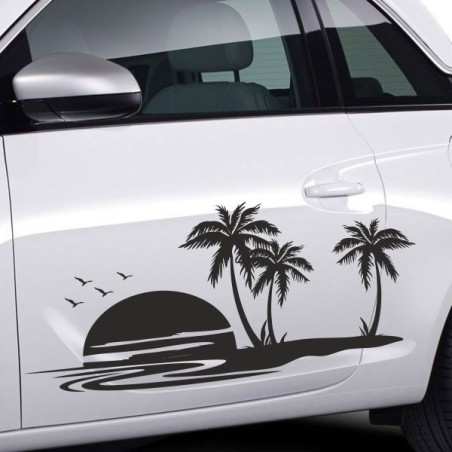 Aufkleber SET Auto Car Tattoo Style Seiten Tribal Dekor Pferd Gecko Power Blumen Ranke Fee Hexe Blumen Blüten Gecko Farbe Decal