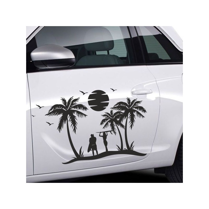 Aufkleber SET Auto Car Tattoo Style Seiten Tribal Dekor Pferd Gecko Power Blumen Ranke Fee Hexe Blumen Blüten Gecko Farbe Decal