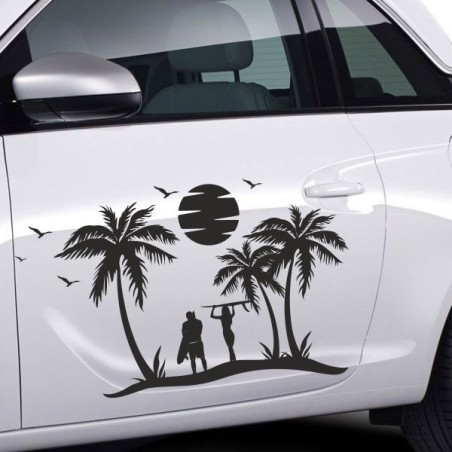 Aufkleber SET Auto Car Tattoo Style Seiten Tribal Dekor Pferd Gecko Power Blumen Ranke Fee Hexe Blumen Blüten Gecko Farbe Decal