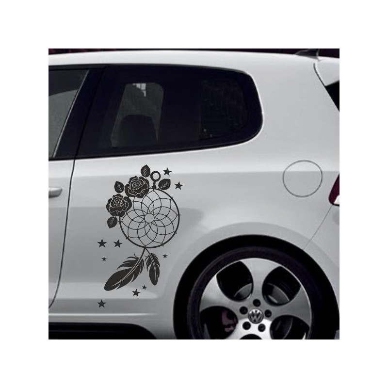 Aufkleber SET Auto Car Tattoo Style Seiten Tribal Dekor Pferd Gecko Power Blumen Ranke Fee Hexe Blumen Blüten Gecko Farbe Decal
