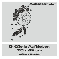 Aufkleber SET Auto Car Tattoo Style Seiten Tribal Dekor Pferd Gecko Power Blumen Ranke Fee Hexe Blumen Blüten Gecko Farbe Decal