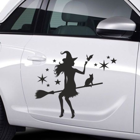 Aufkleber SET Auto Car Tattoo Style Seiten Tribal Dekor Pferd Gecko Power Blumen Ranke Fee Hexe Blumen Blüten Gecko Farbe Decal