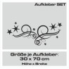 Aufkleber SET Auto Car Tattoo Style Seiten Tribal Dekor Pferd Gecko Power Blumen Ranke Fee Hexe Blumen Blüten Gecko Farbe Decal