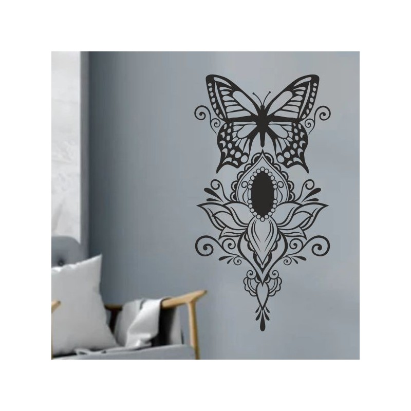 Wandaufkleber Wandtattoo Sprüche Vintage Sugar Skull Bulli Bus Familie Endlosschleife Mandala Buddha Drache Liebe Faultier