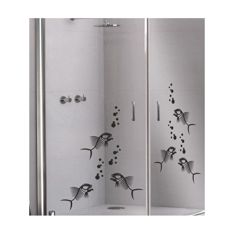 Aufkleber Glas Dekor Fenster Dusche Duschkabine Glas Tür Glastür Schaufenster Beschriftung Spa Wellness Meer Delphin Rose Wasser
