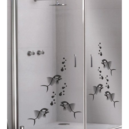 Aufkleber Glas Dekor Fenster Dusche Duschkabine Glas Tür Glastür Schaufenster Beschriftung Spa Wellness Meer Delphin Rose Wasser